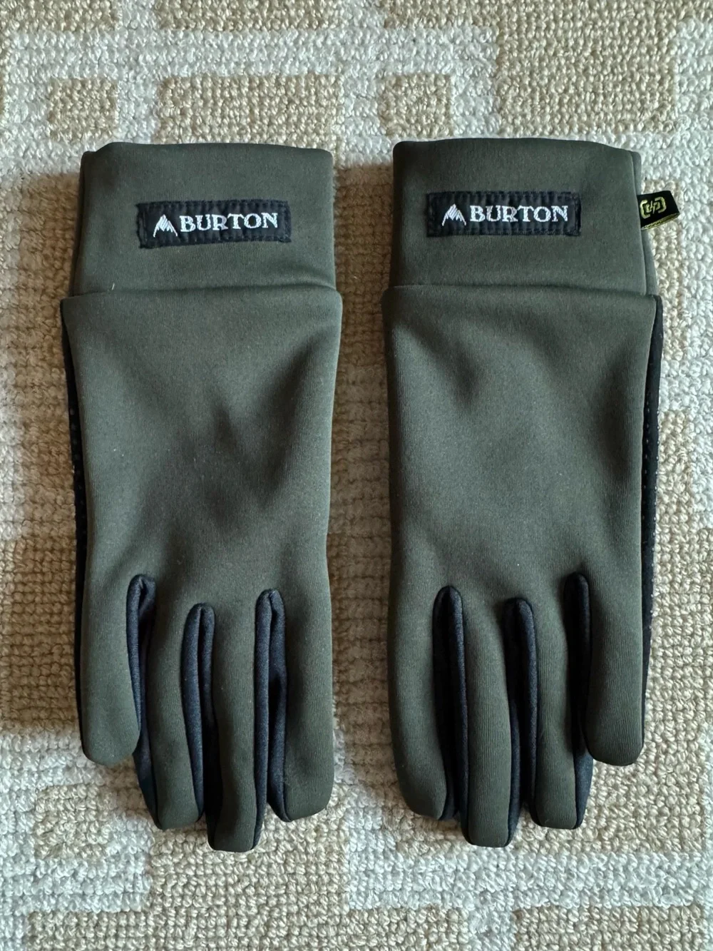 Burton Touchscreen Fleece Lined Gloves Olive Green Size Medium